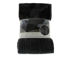 Gözze Wohndecke in Cord Optik, 150 x 200 cm, Anthrazit, 40067-91-150200