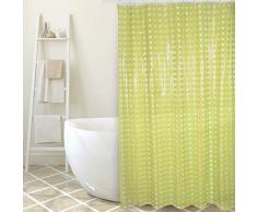 MSV Anti-Schimmel Duschvorhang Grün Anti-Bakteriell, waschbar, wasserdicht PVC 180x200cm