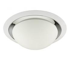 Briloner Leuchten Deckenleuchte mit Deko-Ring, weià / chrom 4140-016