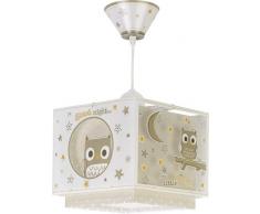 Dalber kinder Hängelampe Eule Tiere Good Night, Polypropylen, 60 W, beige