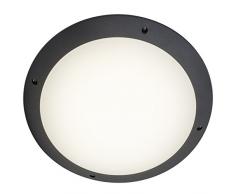 Brilliant Medway LED Außenwand- und Deckenleuchte 30cm anthrazit/weiß, Kunststoff, Intégré, 18 W