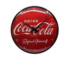 Nostalgic-Art 51074 Coca-Cola - Logo Red Refresh Yourself, Wanduhr 31cm