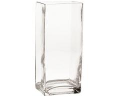 WGV Glasvase, rechteckig, 7,6 x 10,2 x 22,9 cm, transparent