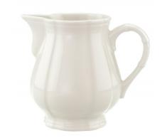 Villeroy & Boch Manoir Milchkännchen, 250 ml, Höhe: 9,1 cm, Premium Porzellan, Weiß