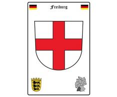 Schatzmix Stadt Freiburg Wappen, Straßen - Blechschild, 20x30 cm Deko