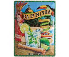 Nostalgic-Art 23227, Open Bar Caipirinha, Blechschild 30x40 cm, Metall, bunt, 30 x 40 x 0,2 cm