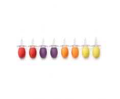 Outset Butterstreuer für Grill Bunt, 8er-Set Set of 8 Multicolor Übergroße bunte Maishalter: Set mit 8 Stück