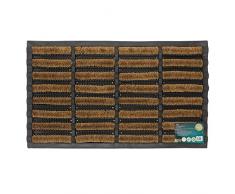 JVL Tuffscrape Fußmatte aus Gummi und Kokosfaser 45x75 cm für drinnen und draußen geeignet