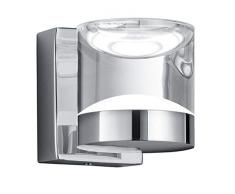Trio Leuchten LED Bad Wandleuchte 282710106 Brian, Metall chromfarbig, Acryl klar, 3.6 Watt LED