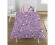 Emoji, Bettwäsche-Set, Einhorn, Lila