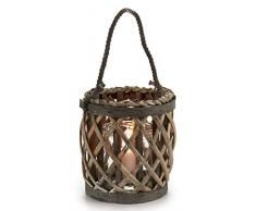 AR Teelichthalter Bambus gealtert, 16 x 15 cm