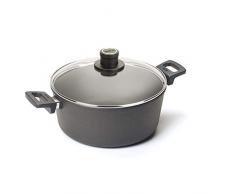 Titanium Nowo Gusstopf mit Glasdeckel in Box, Ø 28 cm, 12 cm hoch, 6,0 Liter, 2 Seitengriffe