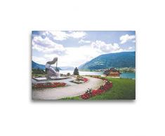 Calvendo Premium Textil-Leinwand 45 x 30 cm Quer-Format Stiftsschmiede am Ossiacher See | Wandbild, HD-Bild auf Keilrahmen, Fertigbild auf hochwertigem Vlies. Stark Sugarsweet - Photo Orte Orte