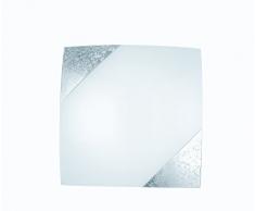 Eco Light Deckenleuchte, Glas, E27, 60 W, silber, 30 x 30 x 0 cm