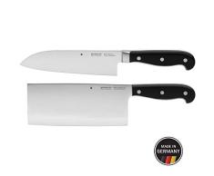 WMF Spitzenklasse Plus Asia Messerset 2-teilig, 2 Messer Küchenmesser geschmiedet Performance Cut Kochmesser Santokumesser