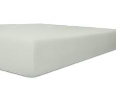 Kneer 6001009 Single Jersey Spannbetttuch QualitÃ¤t 60, GrÃ¶Ãe 90/190 bis 100/200 cm, platin