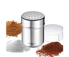 Westmark 69542260 Gewürzstreuer fein mit Frischhaltedeckel, edelstahl silber, 11,7 x 7,0 x 7,0 cm