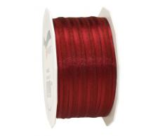 Präsent - MARSEILLE Organzaband - bordeaux - 50-m-Rolle 10 mm