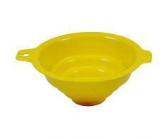 Viva-Haushaltswaren - Universal Einfülltrichter / Trichter / Einmachtrichter mit Arretierung aus gelbem Kunststoff - für Öffnungen von Ø 4,5 cm - 11,5 cm - produziert in Deutschland