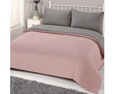 Brentfords Unifarbenes Bettwäsche-Set mit Kissenbezug, Blush Pink Grau, King Size