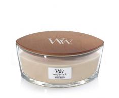 Ellipsenförmige WoodWick Duftkerze mit knisterndem Docht, At the Beach, bis zu 50 Stunden Brenndauer