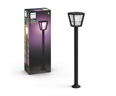 Philips Hue White and Color Ambiance LED Wegeleuchte Econic, für den Aussenbereich, dimmbar, bis zu 16 Millionen Farben, steuerbar via App, kompatibel mit Amazon Alexa (Echo, Echo Dot)