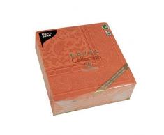 Papstar, 50 Servietten ROYAL Collection 1/4-Falz 40 cm x 40 cm terracotta Ornaments, #11680