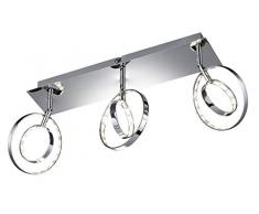 Reality Leuchten LED Deckenleuchte Prater R82703106, Chrom, 3 x 4.5 Watt