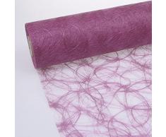 Sizoweb Tischband - 25 Meter Rolle + 100 Deko Herzen Gratis (30cm Breite, in Erika)