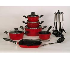 Krüger Karl 17/R Kochtopf, Aluguss, Rot, Teilig