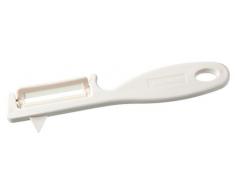 Fackelmann Pendelschäler, Sparschäler aus Keramik, Spargelschäler für Obst und Gemüse (Farbe: Weiß oder Grün - nicht frei wählbar), Menge: 1 Stück