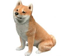 Sandicast Original Größe rot Shiba Inu Skulptur, weiß, Mid Size