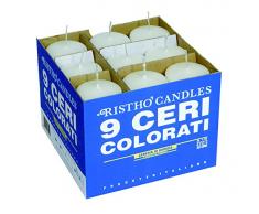 CERERIA DI Giorgio risthò Stumpenkerzen, weiß, 5 x 5 x 12 cm