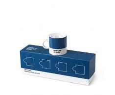 Pantone Espressotassen im 4er-Set, 120 ml, mit Henkel, spülmaschinenfest, Color of The Year 2020-Classic Blue 19-40452, blau, Porzellan, dunkelblau, One Size