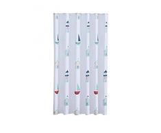 AQUALONA Duschvorhang, 100% Polyester, Strandhütten, 180cm x 180cm