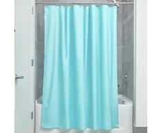 iDesign Duschvorhang aus Stoff | wasserdichter Duschvorhang mit verstärktem Saum | waschbarer Textil Duschvorhang in der Größe 183,0 cm x 183,0 cm | Polyester mint