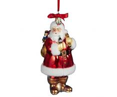 Kurt Adler Coca-Cola Weihnachtsmann mit Sack, Glas, 12,7 cm