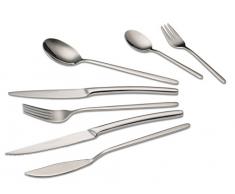 Echtwerk EW-BS-0835 Tafelbesteck Set Molise 42 teilig Besteck, Edelstahl, Silber, Fish-/Steakmesser