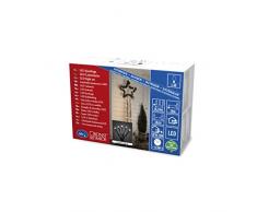 Konstsmide 3810-100 Micro LED Lichterkette, gefrostet / für Außen (IP44) / 40 warm weiße Dioden / 30V Außentrafo / schwarzes Kabel