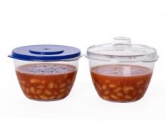 Easy Cook 2 Mikrowellengeschirr, Transparent, klein