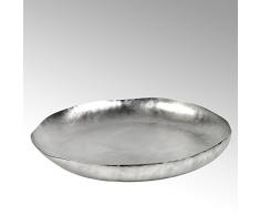 Lambert Sanjana Schale groß Alu rund vernickelt H7 x D50cm Metallaccesoires, Silber, One Size