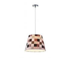 Trio Leuchten Pendelleuchte in Chrom, Stoffschirm 301600117