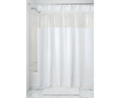 InterDesign 26681EU Hitchcock PVC-Freier Eva Duschvorhang, 183 x 183 cm - weiÃ/Durchsichtig, Vinyl, White/Clear, 183 x 0,254 x 183 cm