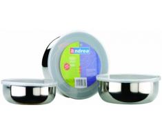 IBILI 712000 Aufbewahrungsdosen, Frischhalteboxen für Lebensmittel aus rostfreiem Stahl (3 Stck.)