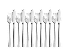 WMF Fischbesteck 12-teilig Corvo Fischgabel Fischmesser Cromargan protect mattiert