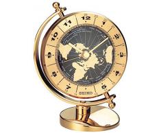 Seiko Unisex Standuhren Messing Analog Goldfarben QHG106G
