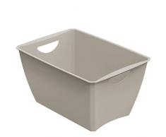 Rotho Eco Lounge Aufbewahrungsbox 23l, Beige, 23 Liter (45,5 x 31,8 x 24,7 cm)