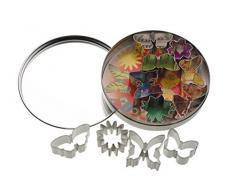 Kitchen Craft Ausstechförmchen Schmetterlinge und Blumen, 11er-Set