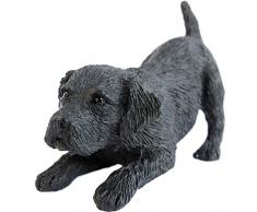 Sandicast Große Life Größe schwarz Labrador Retriever Skulptur, schwarz, S Size
