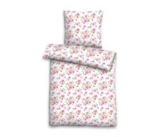 Castell 0040639 Linon Bettwäsche Garnitur mit Kopfkissenbezug (Baumwolle) 1x 155x220 cm + 1x 80x80 cm, brombeer